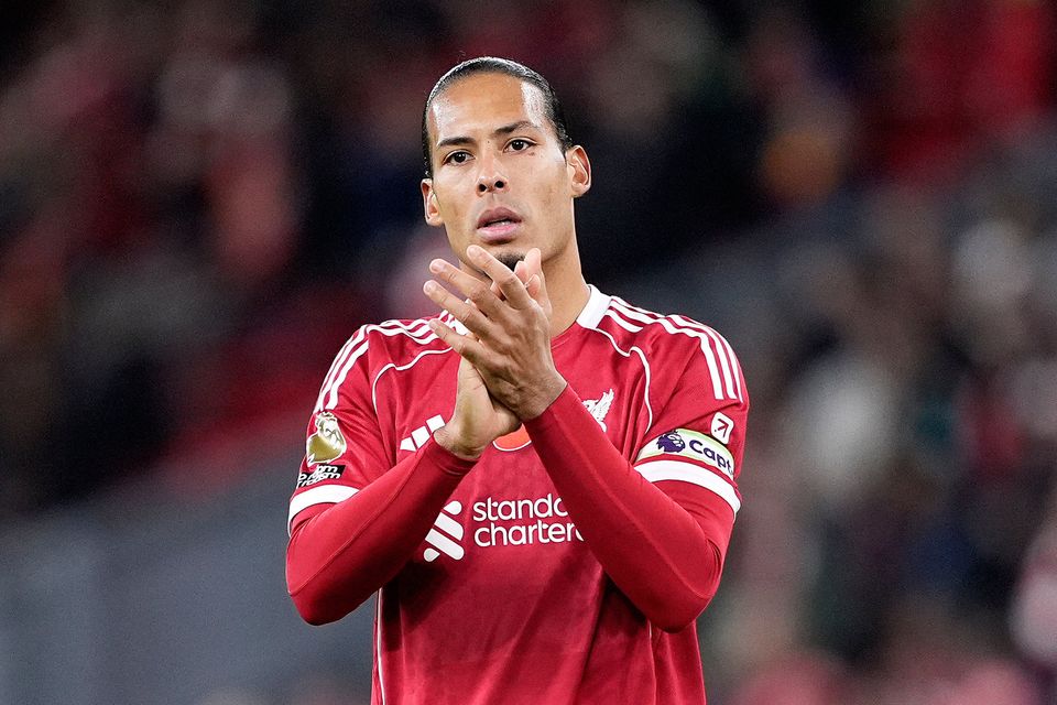 Liverpool's Virgil van Dijk after the Premier League match at Anfield, Liverpool. Peter Byrne/PA Wire.