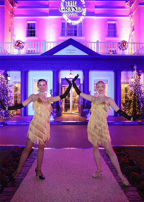 Emer Haughton and Meagan Hoare celebrate the start of the new era of grand hospitality with FBD Hotels & Resorts at The Grand Hotel Malahide, Dublin. Pic: Brian McEvoy Photography