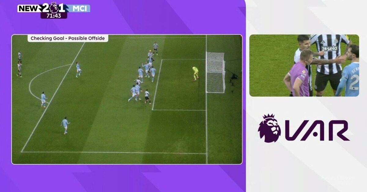Premier League release new image to explain controversial Newcastle vs Man City VAR call | Football | Sport