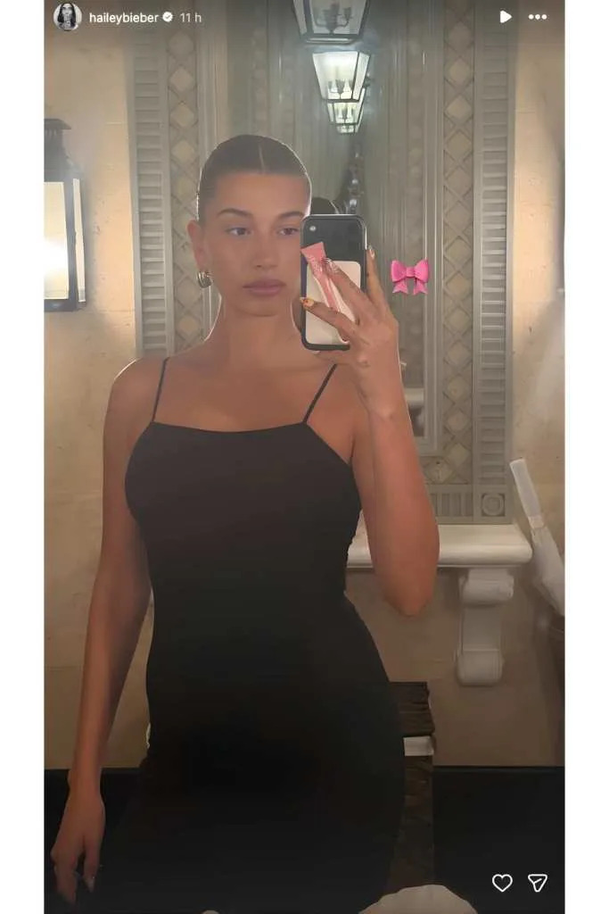 Hailey Bieber Staying True to Herself in Mirror Selfie