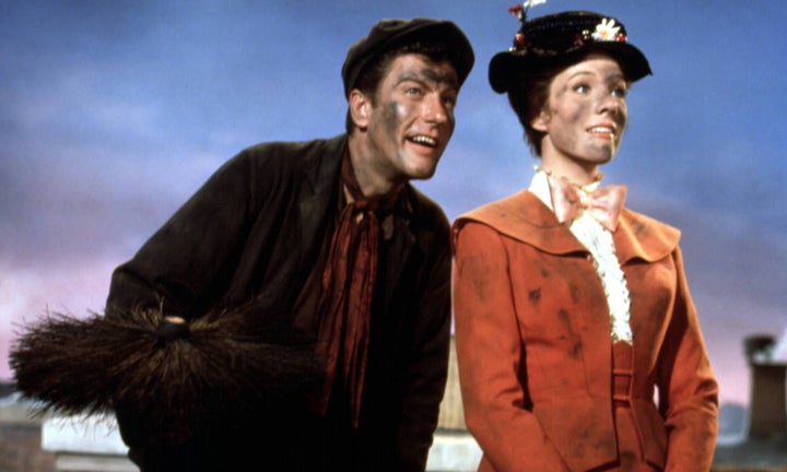 Dick Van Dyke and Julie Andrews in "Mary Poppins." 