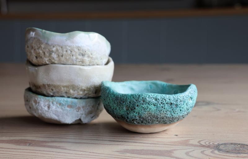 Skehan's own pottery handiwork. Photograph: Dara Mac Dónaill