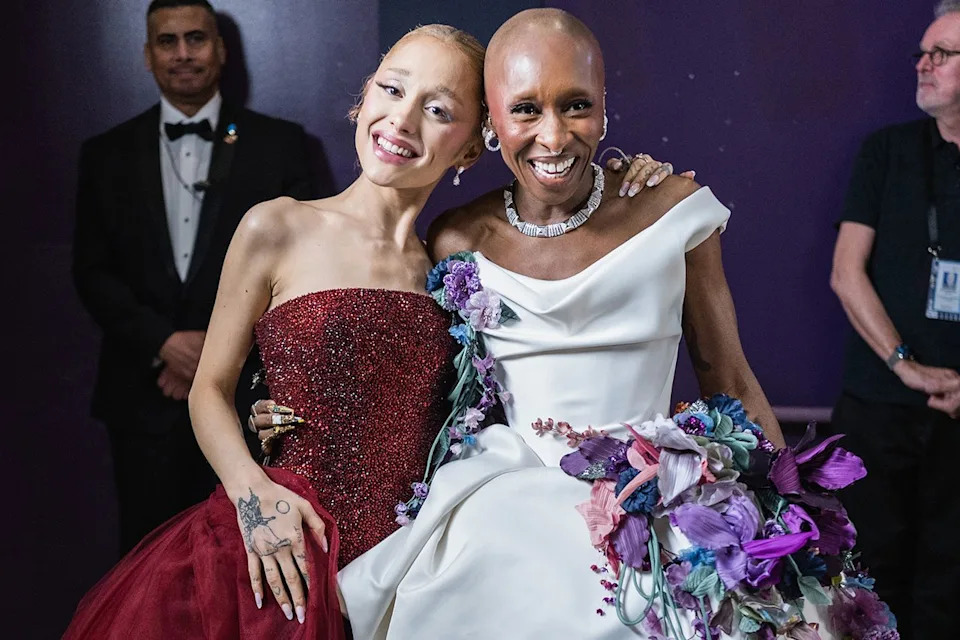 John Shearer/97th Oscars/The Academy via Getty Ariana Grande and Cynthia Erivo in March 2025