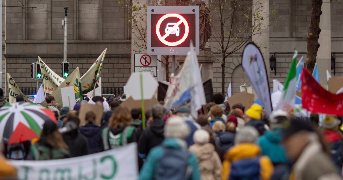 Hundreds take part in Dublin march calling for climate action – The Irish Times