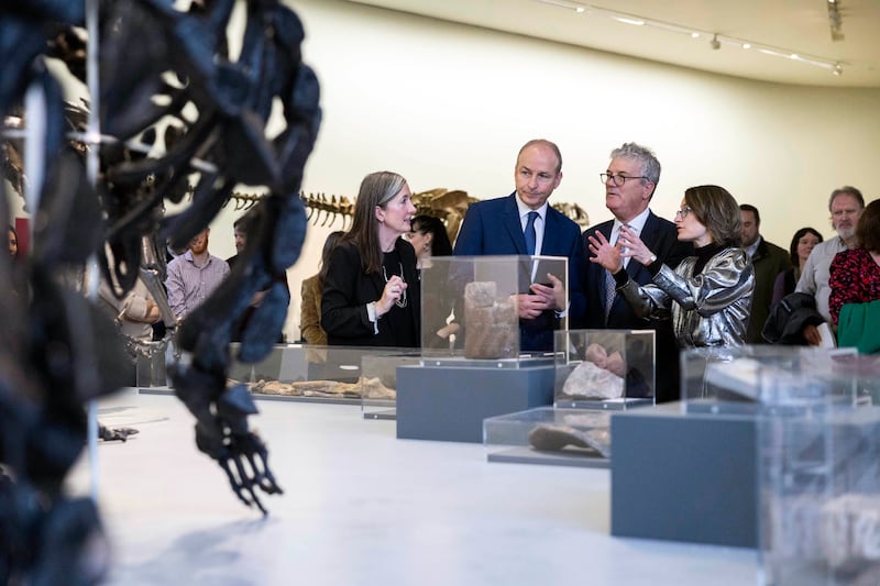 Prof Fiona Kearney, Taoiseach Micheál Martin,  UCC president John O'Halloran and Prof Maria McNamara. Photograph: Clare Keogh 