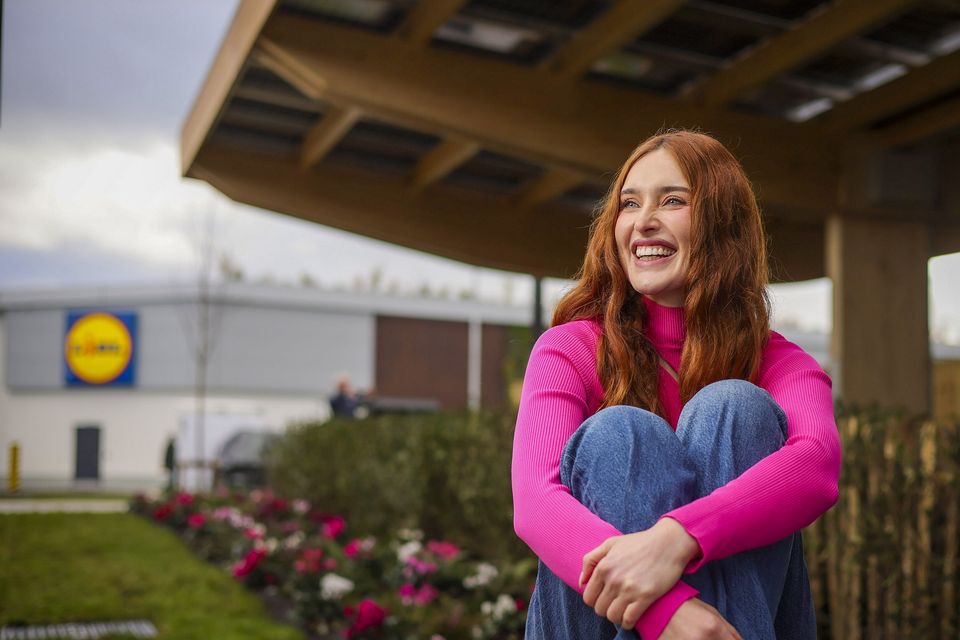 Roz Purcell in the community garden of Lidl Maynooth, Ireland's first next zero energy supermarket, which opened yesterday.  Photo: Chris Bellew/Fennell Photography
