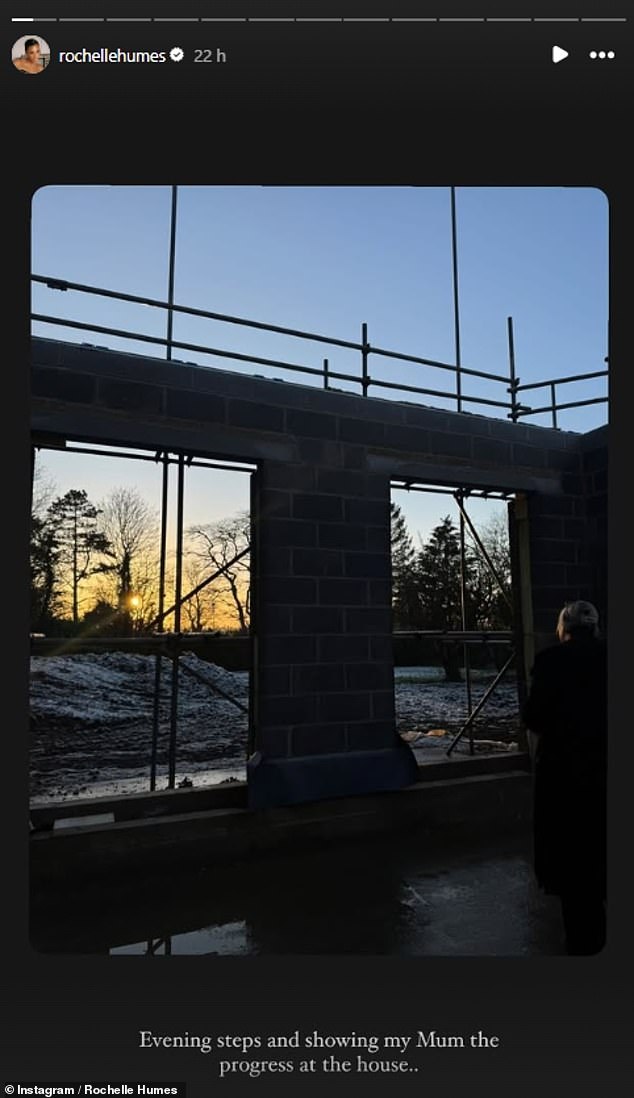 Back at the start of the year, Rochelle revealed the house was still little more than bricks and scaffolding, as she shared a snap of the work on the property