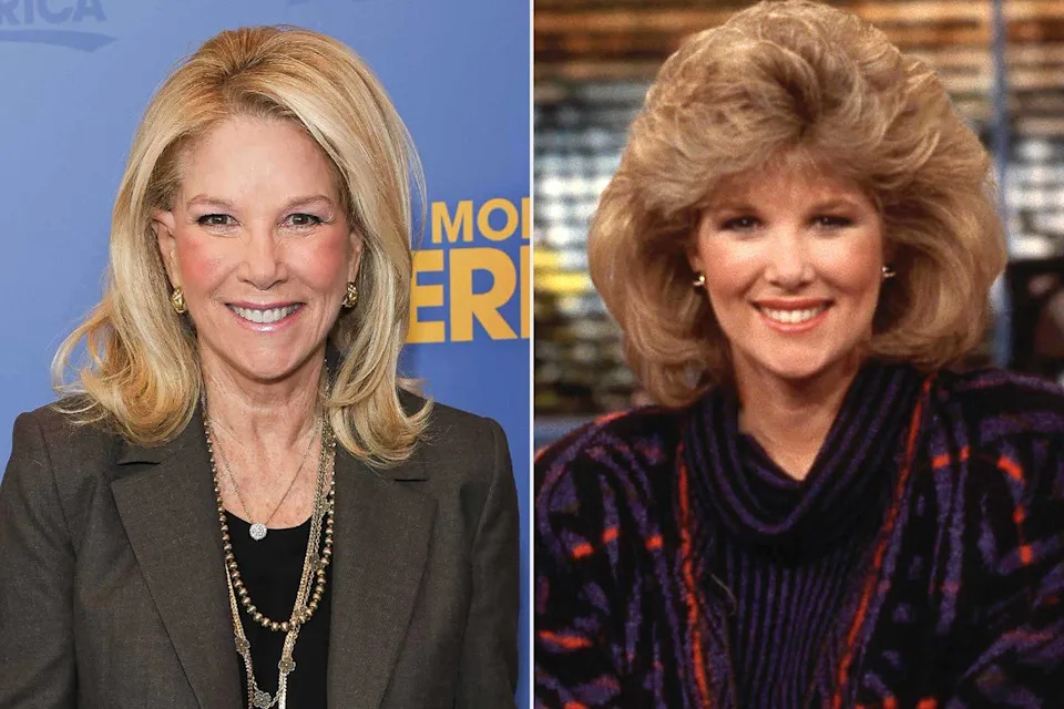 Manoli Figetakis/Getty; Fred Watkins/Disney General Entertainment Content via Getty Joan Lunden attends Good Morning America's 50th anniversary celebration (left); Joan Lunden on 'Good Morning America' in 1987 (right)