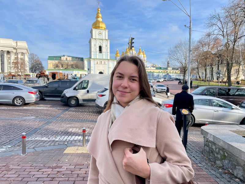 "Valeriya": Valeriya Haiduchok says Ukrainians are used to "hoping for the best but being ready for the worst." Photograph: Daniel McLaughlin