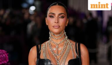 Kim Kardashian and Teyana Taylor share a laugh during Vanity Fair’s lie detector segment, where Kardashian opened up about her love-hate relationship with ChatGPT.