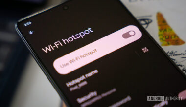 Android 13 hotspot and tethering settings stock photo 2