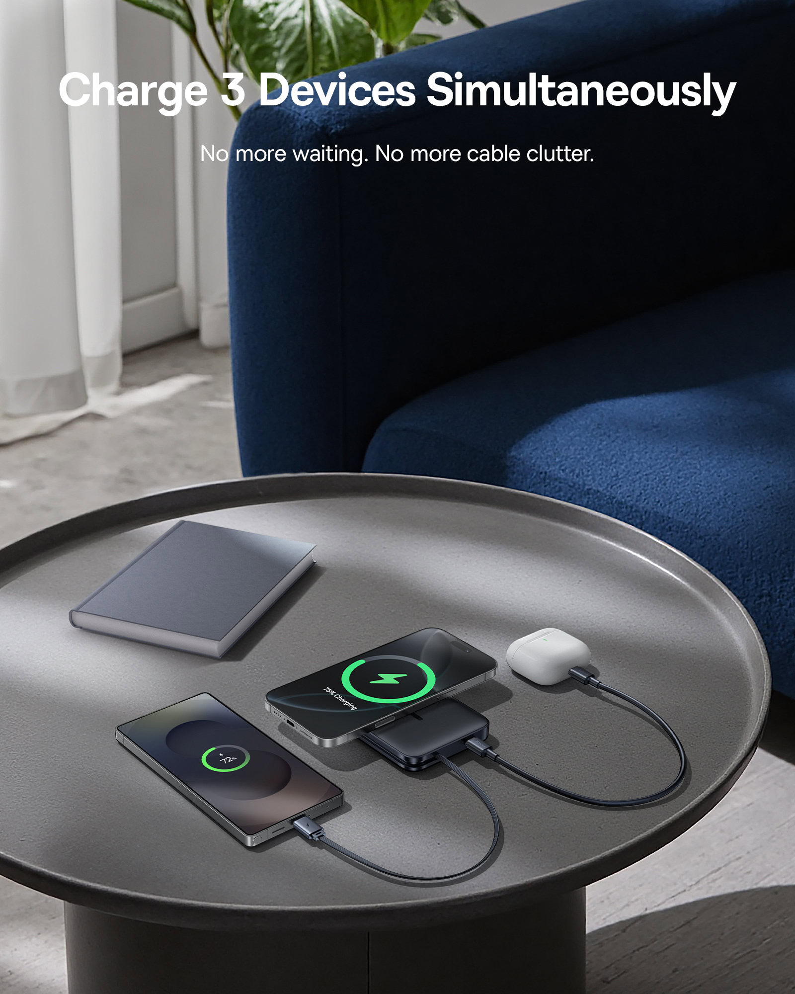 Baseus PicoGo AM61 Magnetic Power Bank with Built in Cable 45W 10000mAh