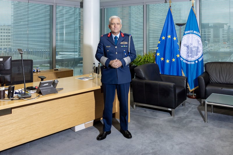 General Seán Clancy in his office in Brussels. Photograph: Sander De Wilde