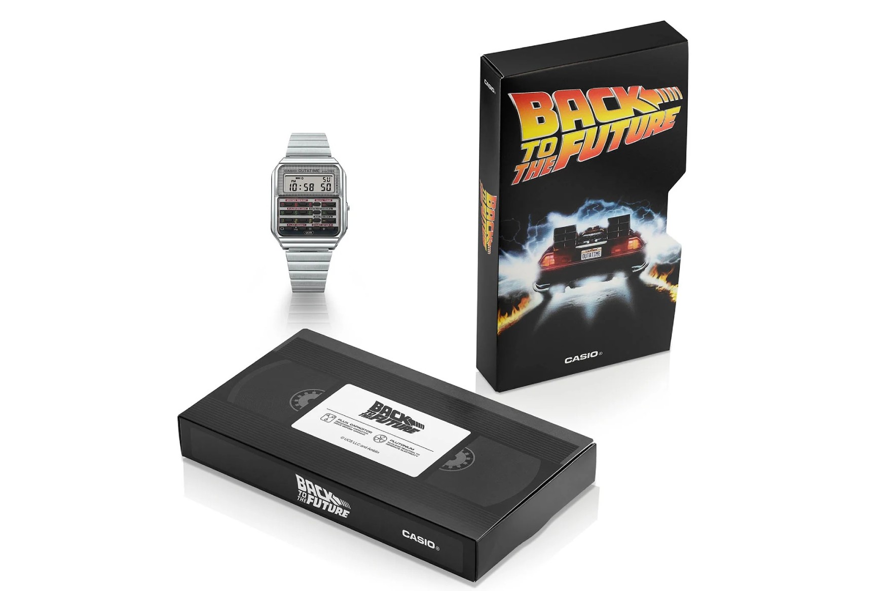 Casio x Back to the Future 40th Anniversary CA 500WEBF 1A packaging
