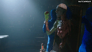 The ball-catching reanimated corpse combined puppetry and VFX
