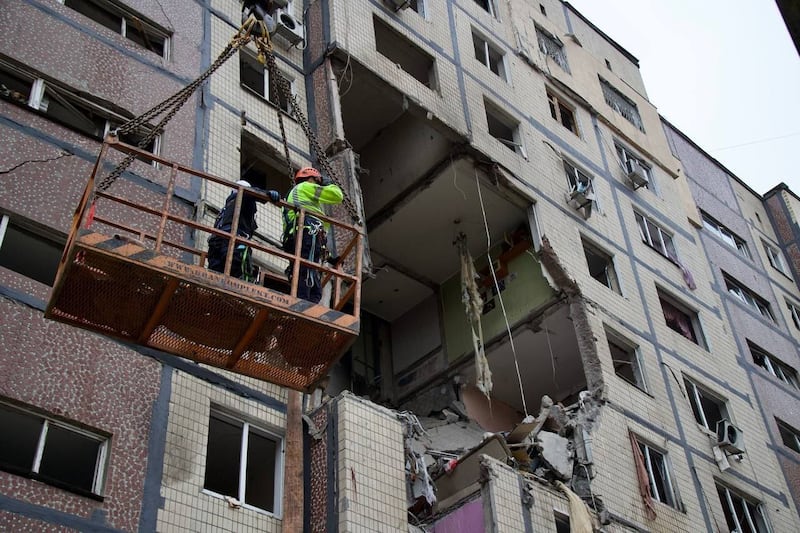 Damage from a Russian missile and drone attack on Ukraine's Dnipropetrovsk region. Photograph: Anadolu/Getty Images