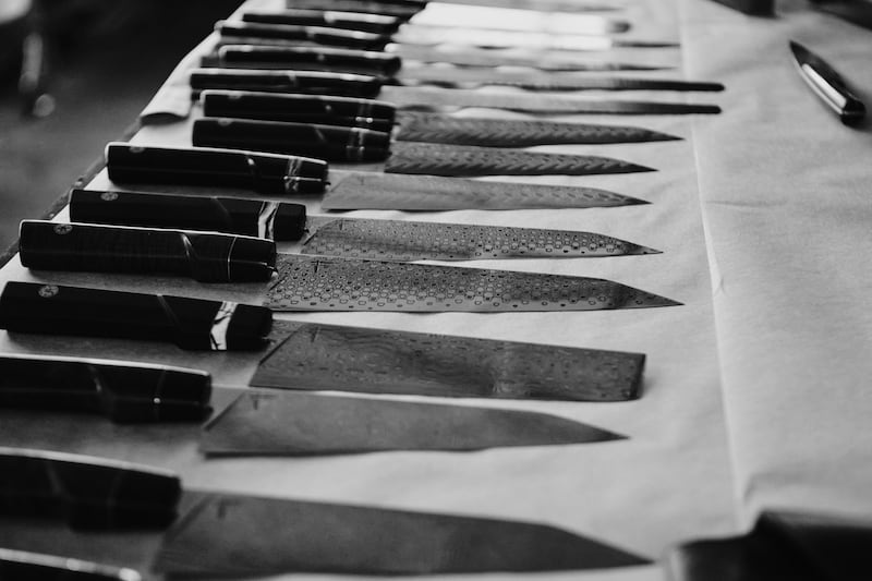 Knives from damas steel by Fingal Ferguson