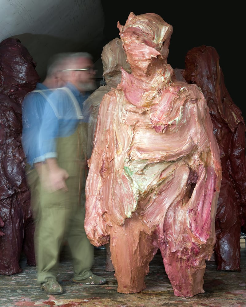 Stranger's extra-large sculptures are crafted from thickened oil paint