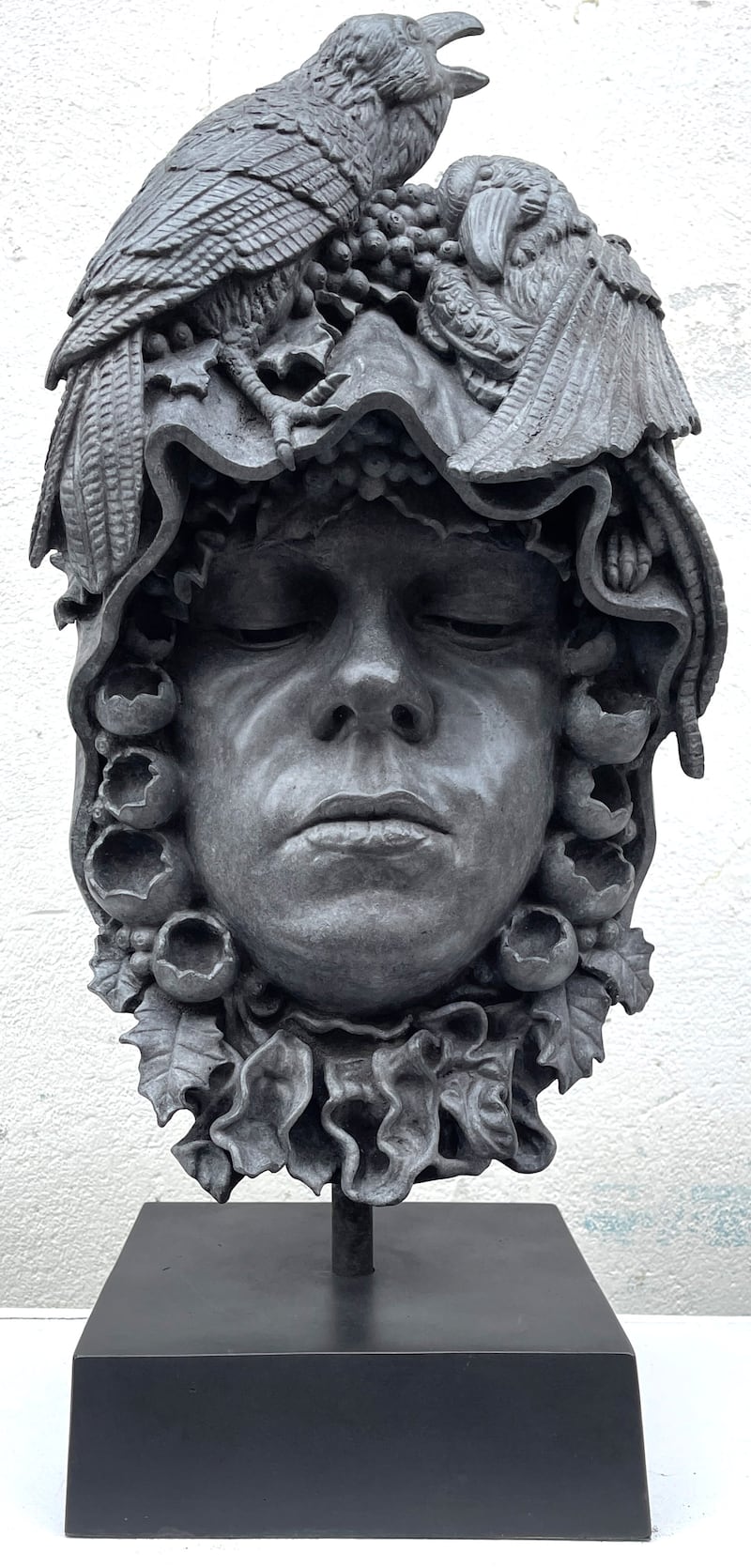 Bronze December mask by Irish sculptor Rory Breslin (€3,000-€5,000) in the Grace O'Malley Foundation auction on November 14th