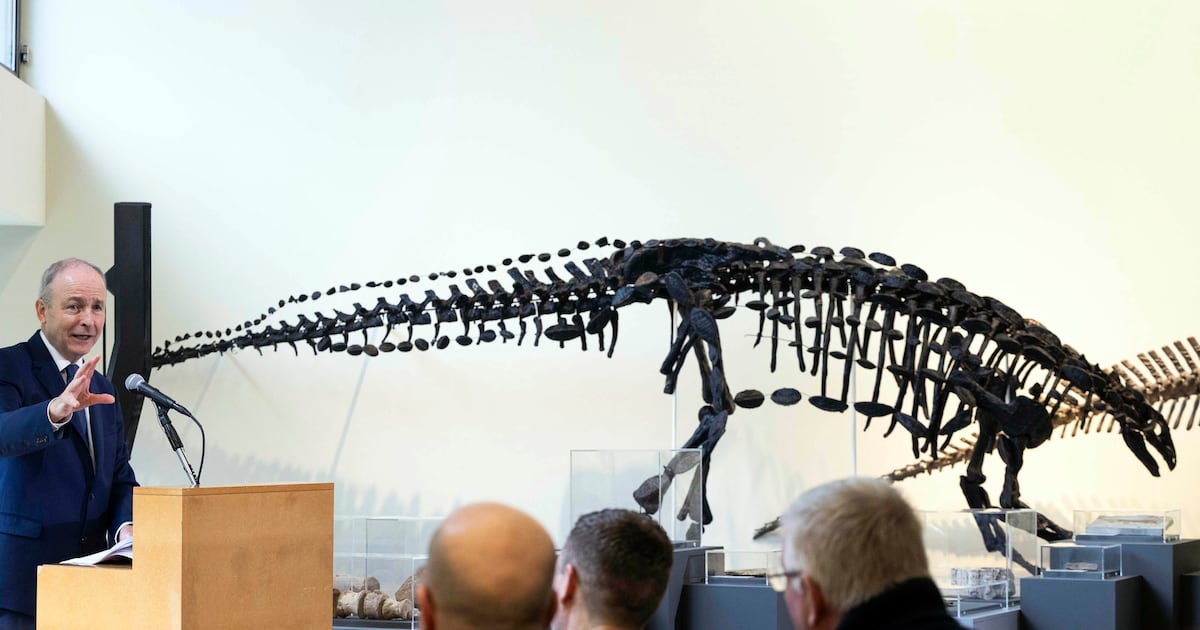 New dinosaur exhibit in Cork sees Taoiseach learn all about survival – The Irish Times