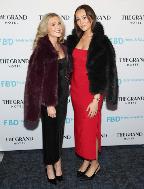 Mary Dowd and Zoe Reeves celebrate the start of the new era of grand hospitality with FBD Hotels & Resorts at The Grand Hotel Malahide, Dublin. Pic: Brian McEvoy Photography