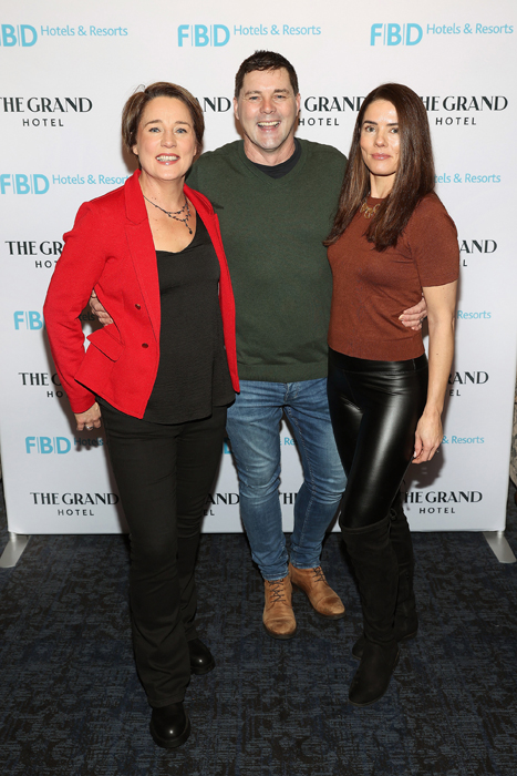 Anne Marie Parnell, Marty Miller and Kathy Weinman celebrate the start of the new era of grand hospitality with FBD Hotels & Resorts at The Grand Hotel Malahide, Dublin. Pic: Brian McEvoy Photography