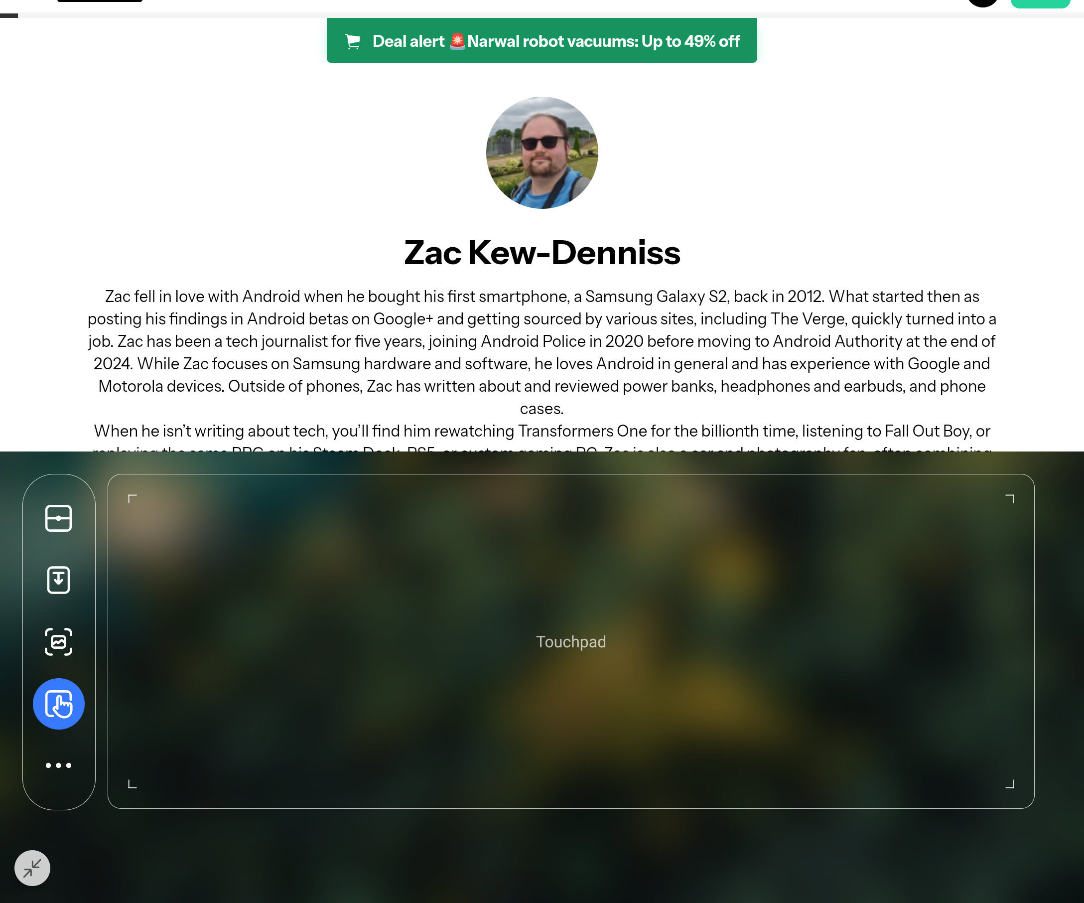 Fold 4 flex mode panel 2