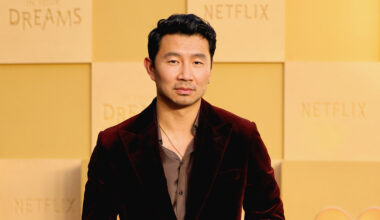 Simu Liu attends the world premiere of Netflix's In Your Dreams at the Egyptian Theatre Hollywood on October 28, 2025 in Los Angeles, California.