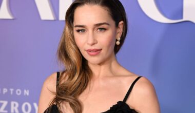 Emilia Clarke Freed the Nipple in Black Gown for Red Carpet Outing
