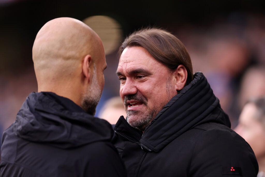 Daniel Farke and Pep Guardiola.