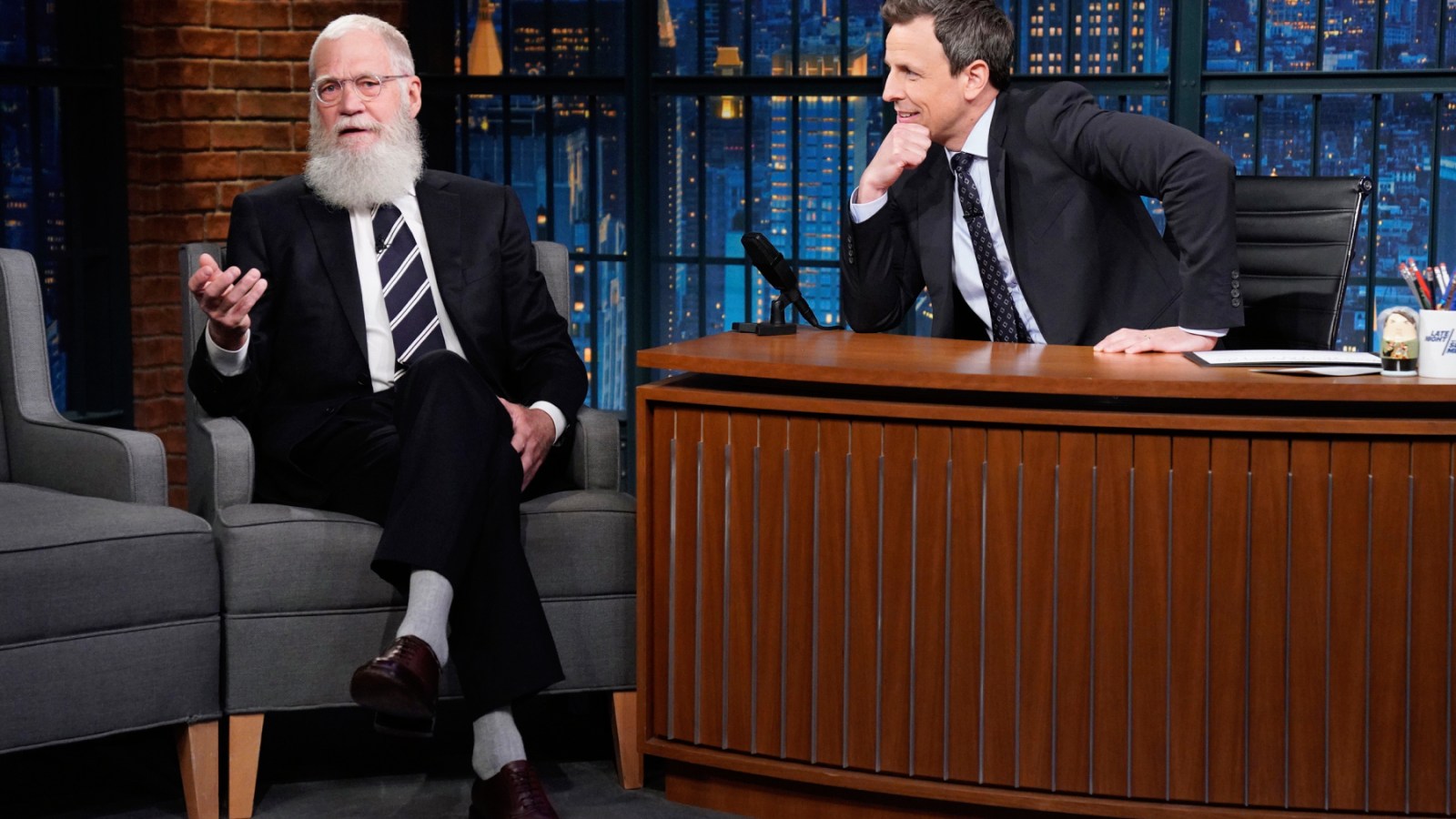 David Letterman 'Proud' of Seth Meyers After Donald Trump Attacks