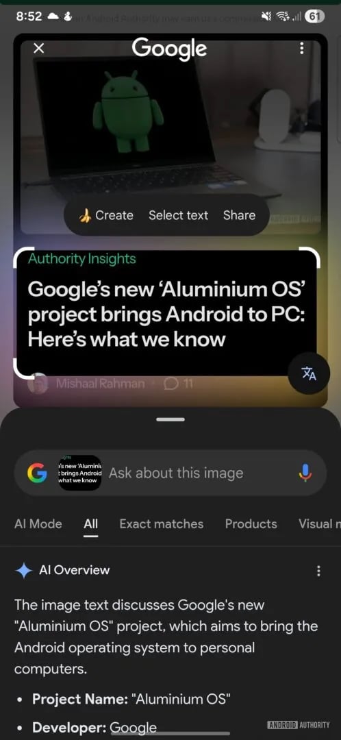 google circle to search old search bar placement