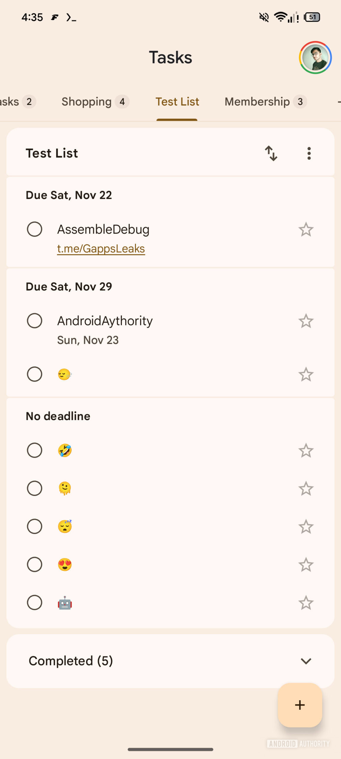 Google Tasks sort by deadline 2 AssembleDebug