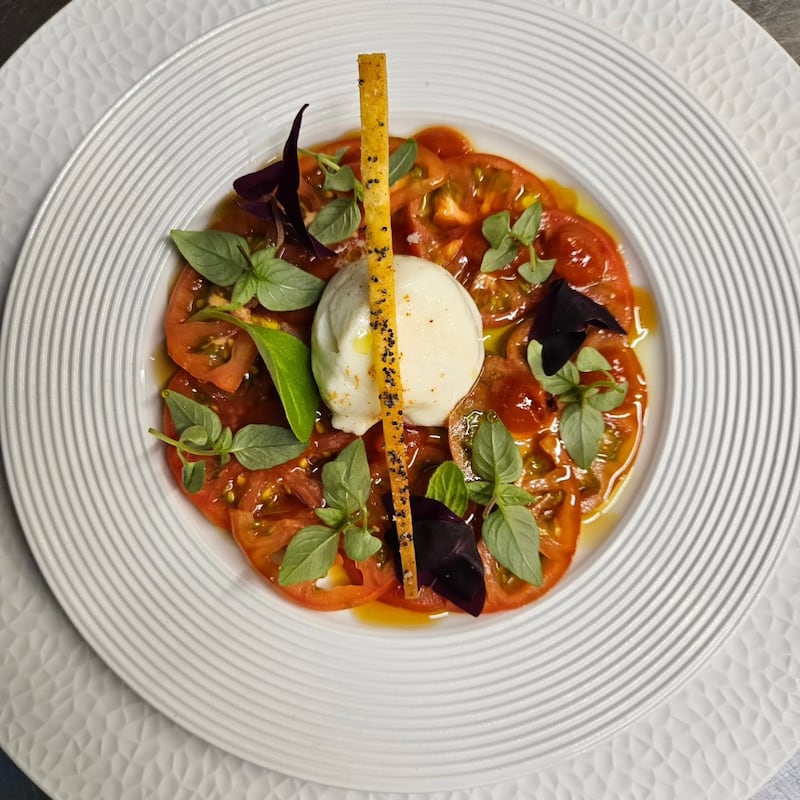 Heirloom tomato, Toonsbridge mozzarella, virgin olive oil, aged balsamic, fine herbs at Dax. Photograph: Instagram