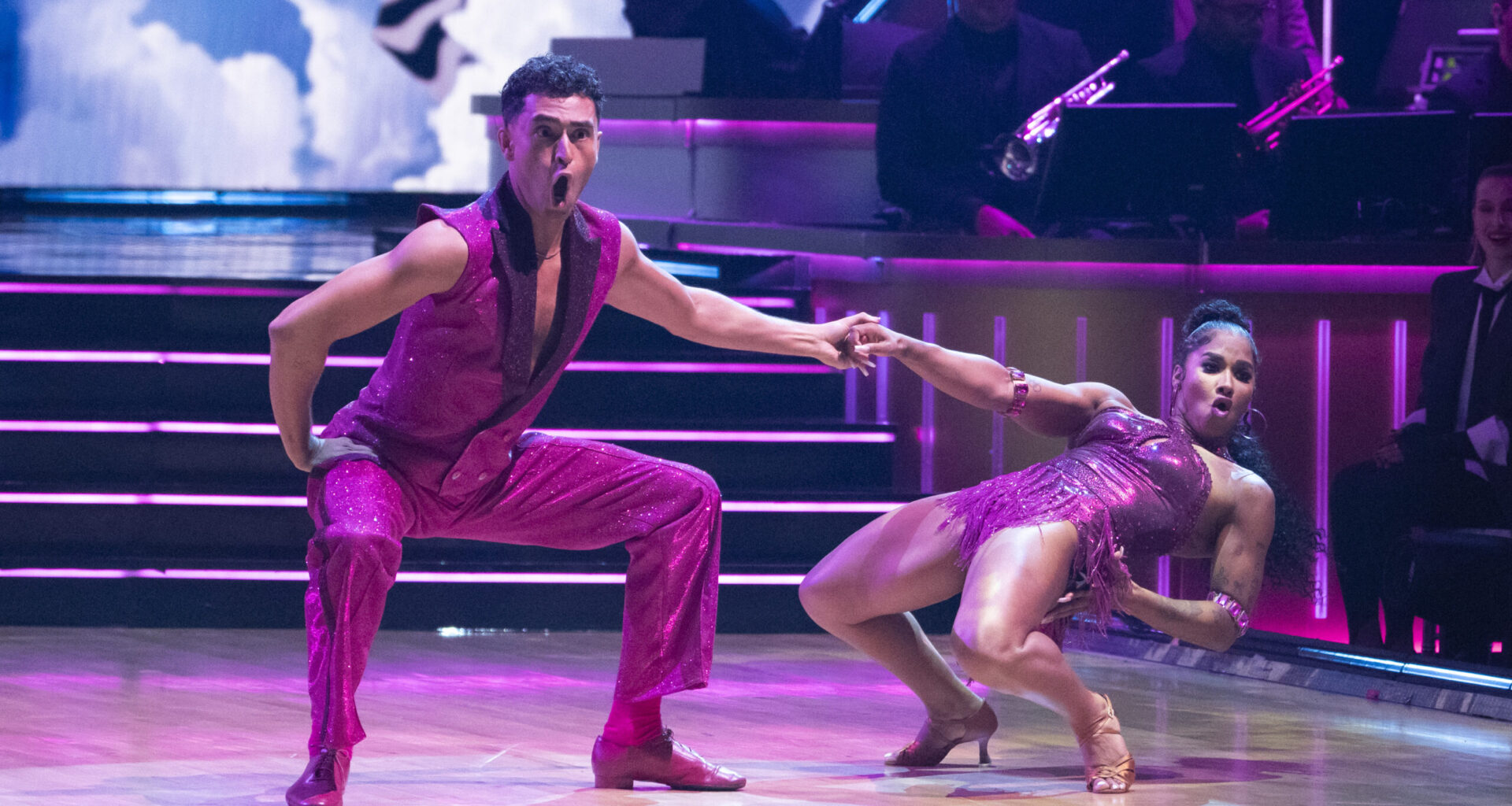 DANCING WITH THE STARS - “Prince Night (Semi-Finals)” - The ballroom is turning purple this week as “Dancing with the Stars” pays tribute to one of music’s most legendary icons, Prince. Packed with unforgettable performances, each couple will perform two dances to some of Prince’s most iconic hits. TUESDAY, NOV. 18 (8:00-10:01 p.m. EST) on ABC. (Disney/Eric McCandless)  EZRA SOSA, JORDAN CHILES