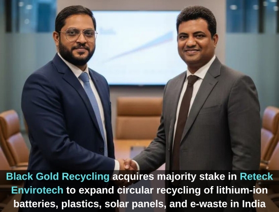 Black Gold Recycling Acquires Majority Stake in Reteck Envirotech - Asia Pacific