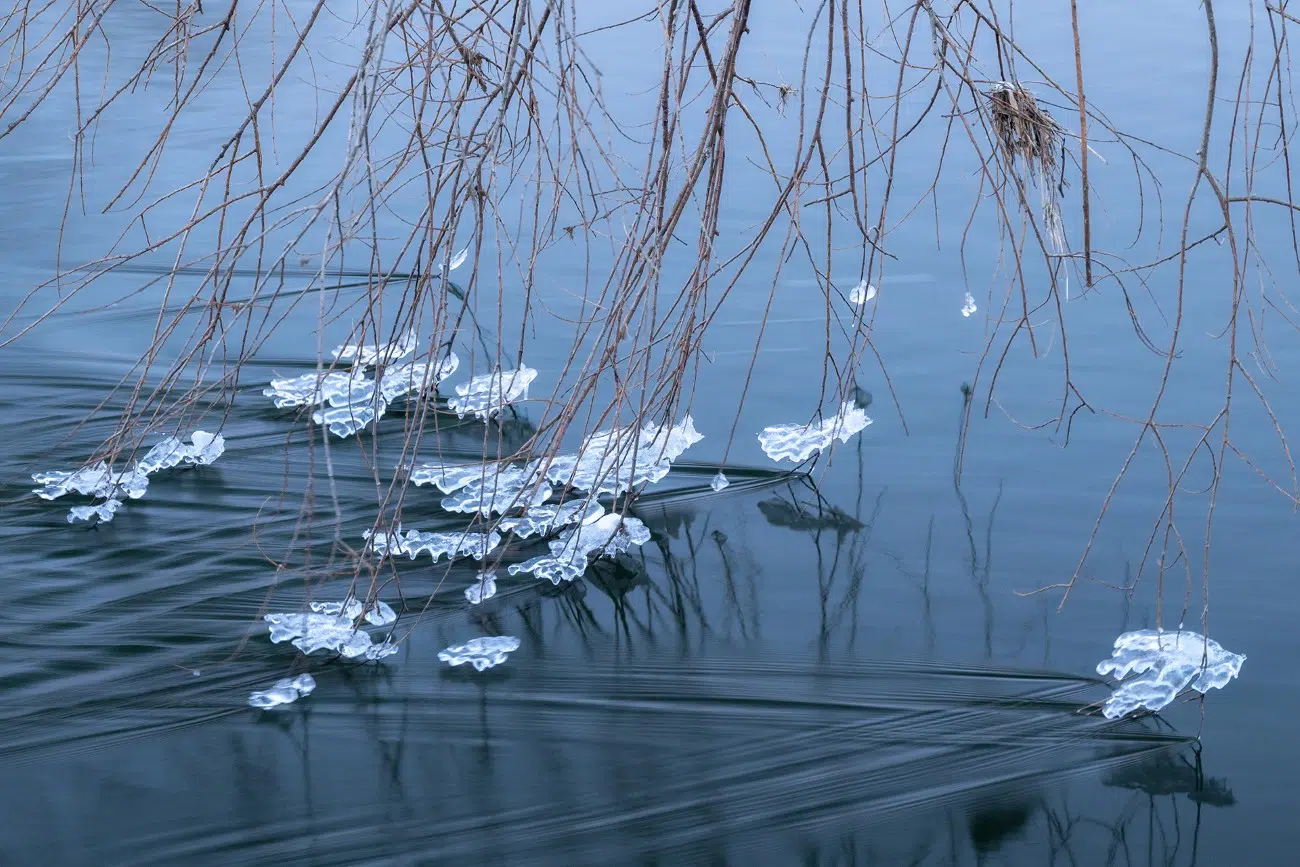Ice on a lake