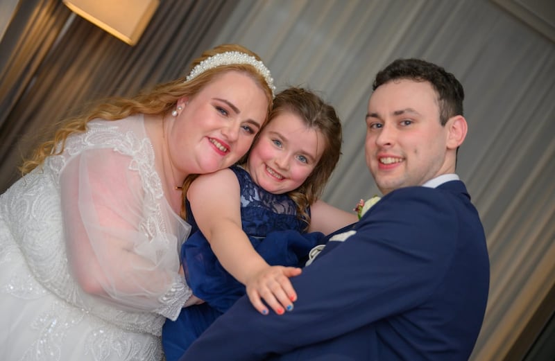 Nicole with her daughter Amelia and husband Donal