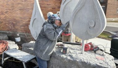 New limestone sculpture at Culligan Plaza | News, Sports, Jobs