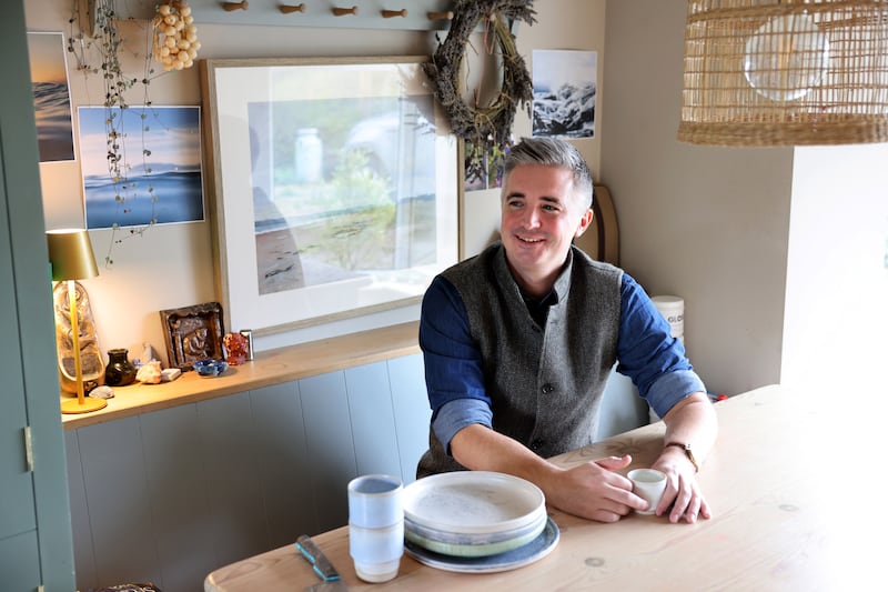 Skehan now has a place to put his kitchen table, which he bought at an auction 20 years ago. Photograph: Dara Mac Dónaill