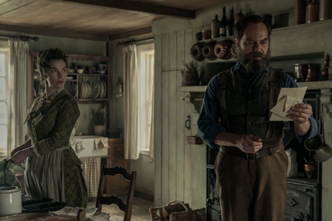 Death by Lightning. (L to R) Betty Gilpin as Crete Garfield, Michael Shannon as James Garfield in episode 101 of Death by Lightning. Cr. Larry Horricks/Netflix © 2025