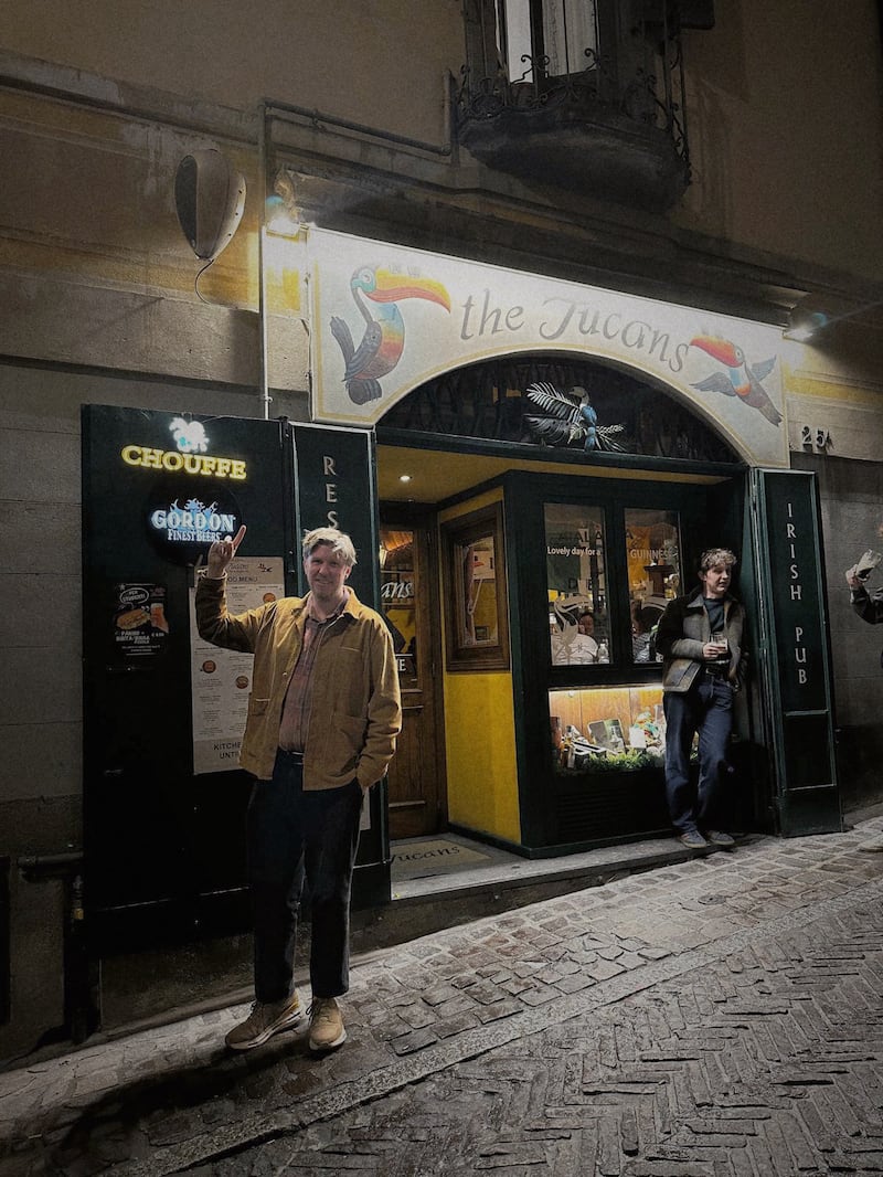 Colm Dalton outside The Tucan's pub in Bergamo, Italy
