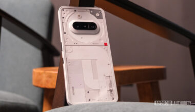 Nothing Phone 3a angled on chair