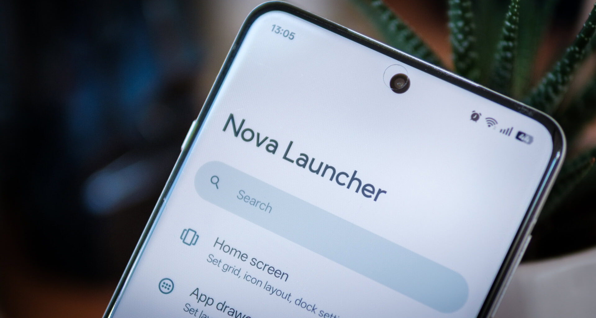 Nova Launcher title close up