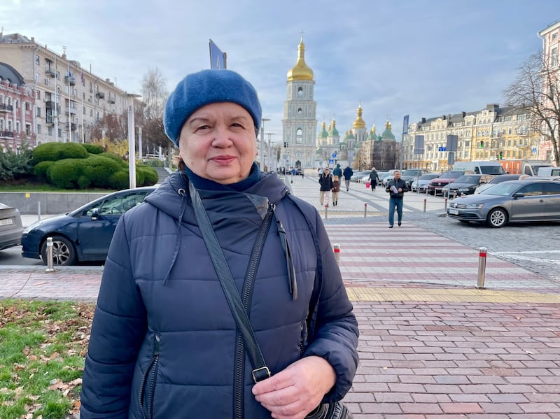 "Lyudmyla": Lyudmyla, who lives in central Kyiv, describes a peace plan presented by the US last week as a "total betrayal of Ukraine's interests". Photograph: Daniel McLaughlin