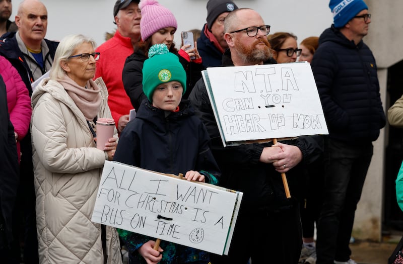 Several marching on Saturday said they are facing long waits to get home. Photograph: Nick Bradshaw