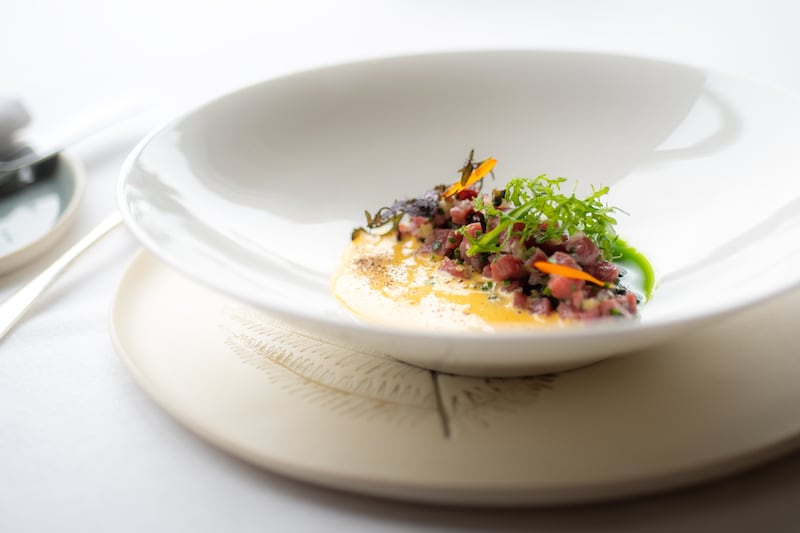 Chopped Dexter beef at Ballynahinch Castle