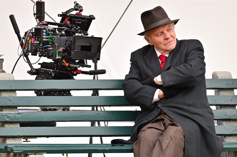 Anthony Hopkins on the set of Armageddon Time, 2021. Photograph: James Devaney/GC