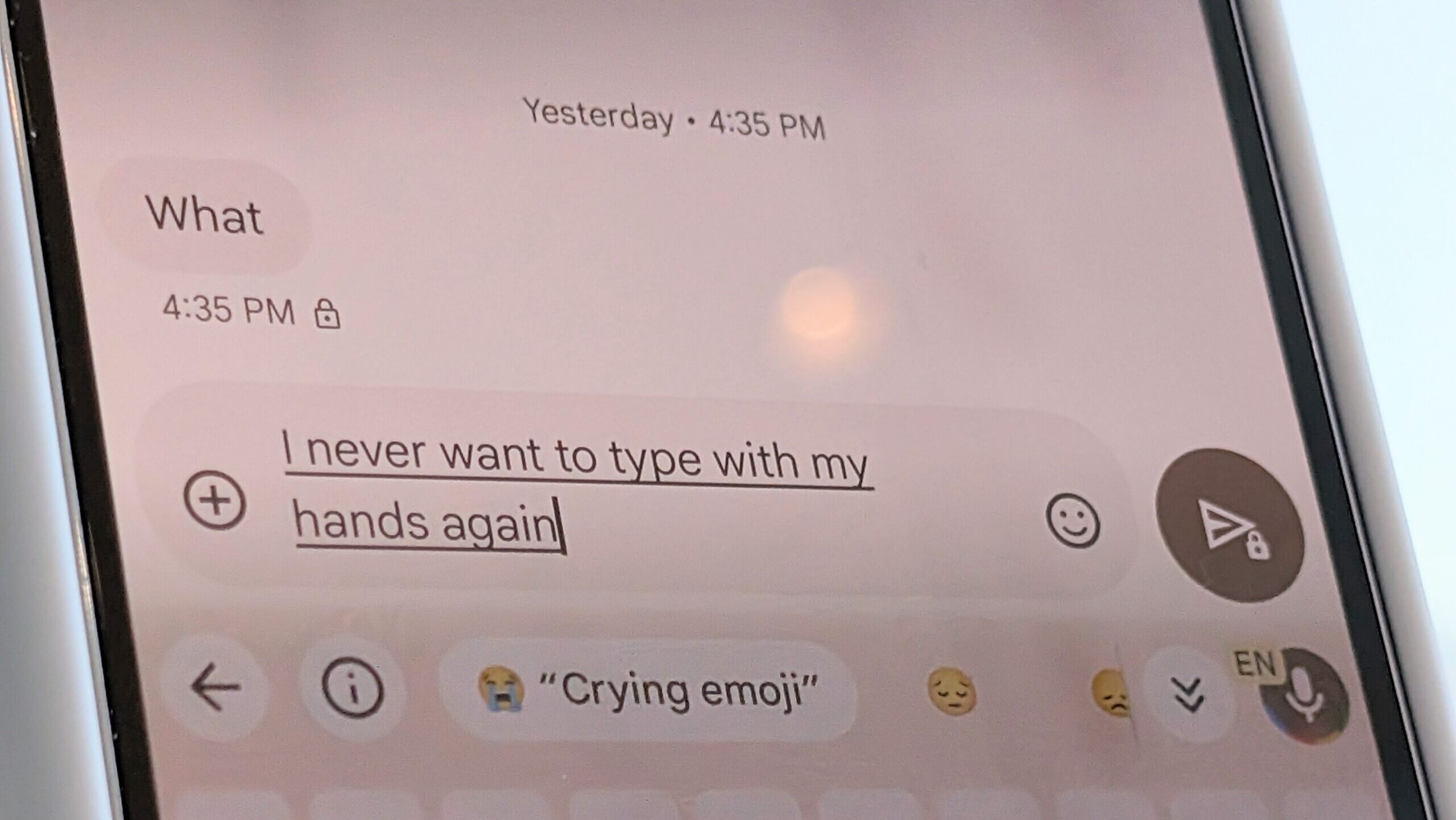Gboard on Pixel 10 Pro Gboard on Pixel 10 Pro