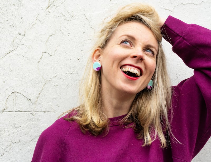 Steph Sheahan wearing Punch + Fable 'Pony' studs